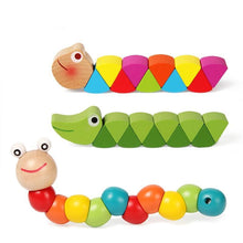 Load image into Gallery viewer, Wooden Worm Puzzle